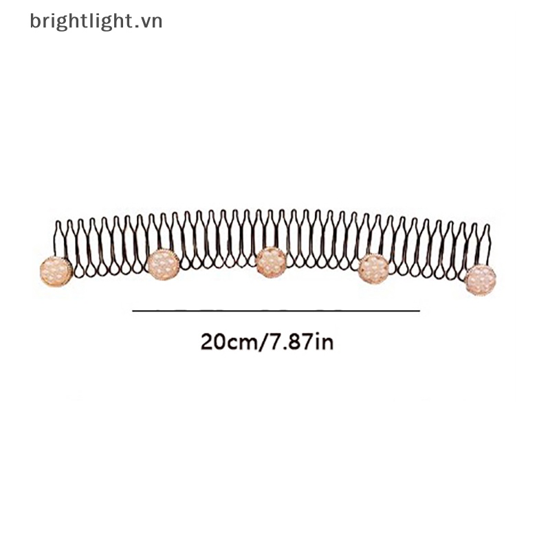 Lược Cài Tóc Nhựa Hình Hoa Đính Ngọc Trai Phong Cách vintage Cho Nữ