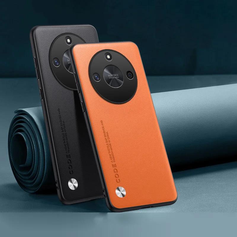 Ốp Điện Thoại Da pu Phối Silicon Nhám Bảo Vệ Toàn Diện Cho huawei honor x9b huawei honor x9b huawei 