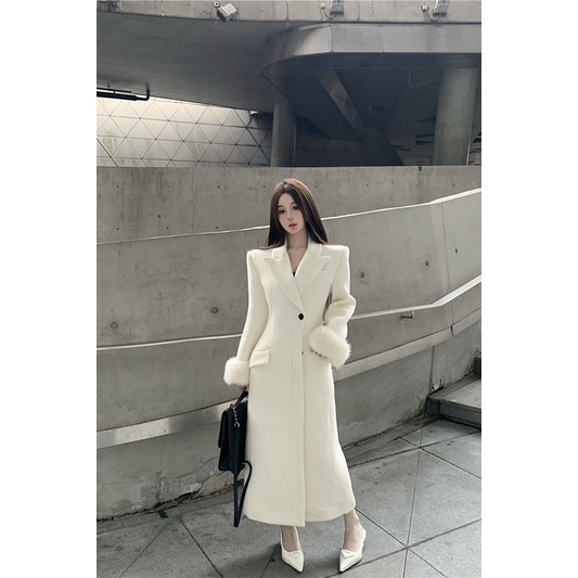 Hàng Có Sẵn Áo Khoác Len Lửng Tay Lửng Cài Một Hàng Nút Trước Phong Cách retro Mùa Thu Hàng Mới Dành Cho Bạn