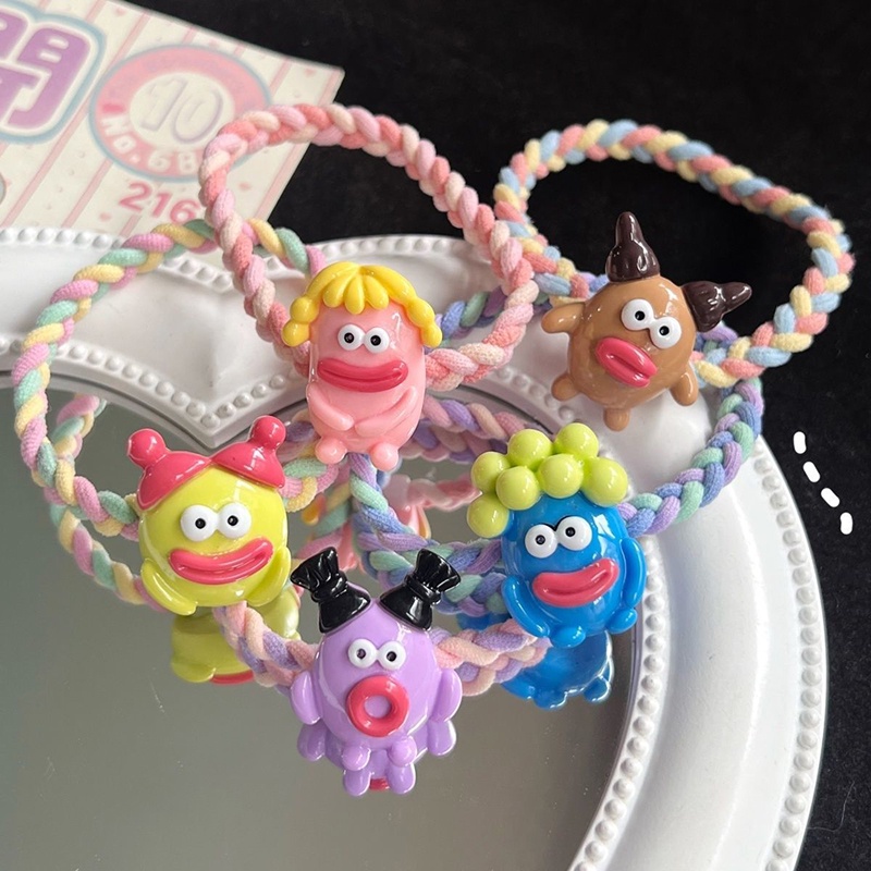 Dây Cột Tóc Nhiều Màu Họa Tiết Hoạt Hình Dễ Thương Cho Nữ