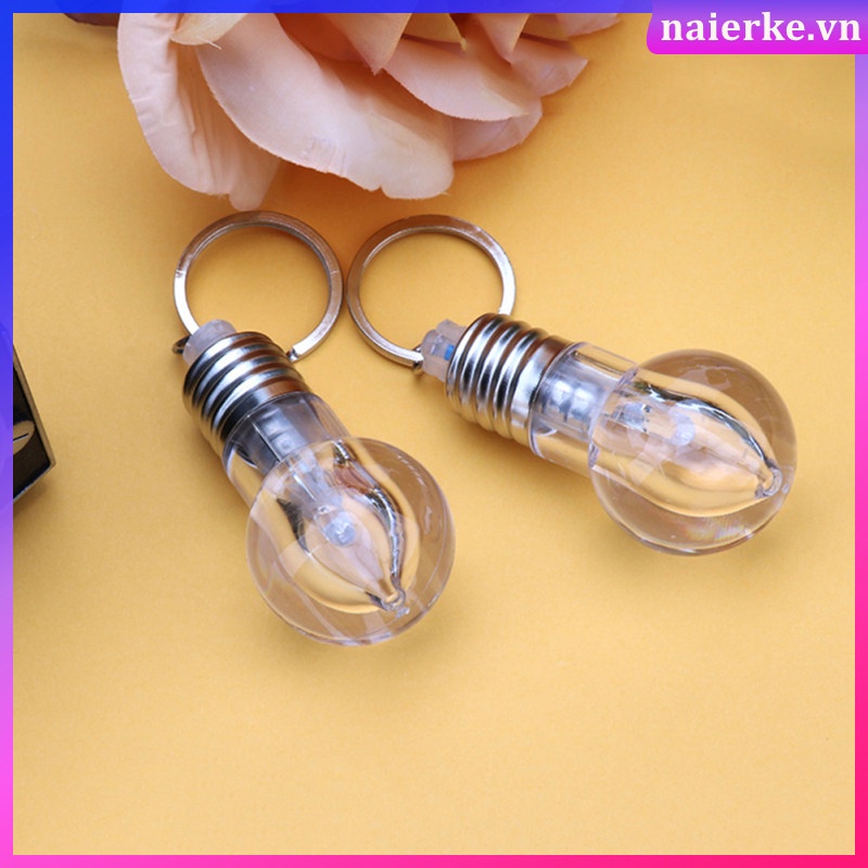 Móc Khóa Bóng Đèn led mini Thay Đổi Màu Sắc