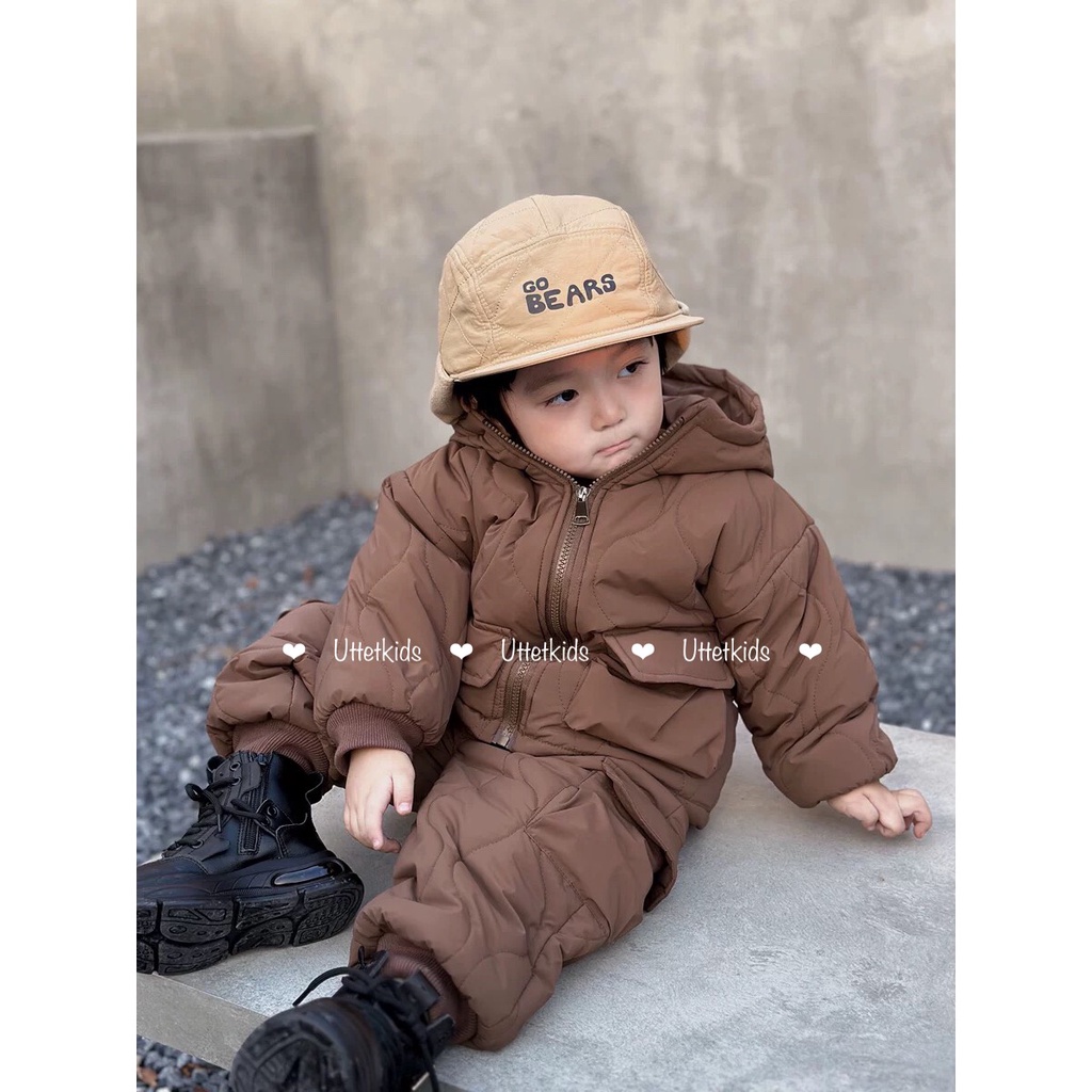 MŨ LÓT BÔNG CHE TAI CHỐNG GIÓ GO BEARS PHONG CÁCH HÀN QUỐC CHO BÉ GÁI VÀ BÉ TRAI