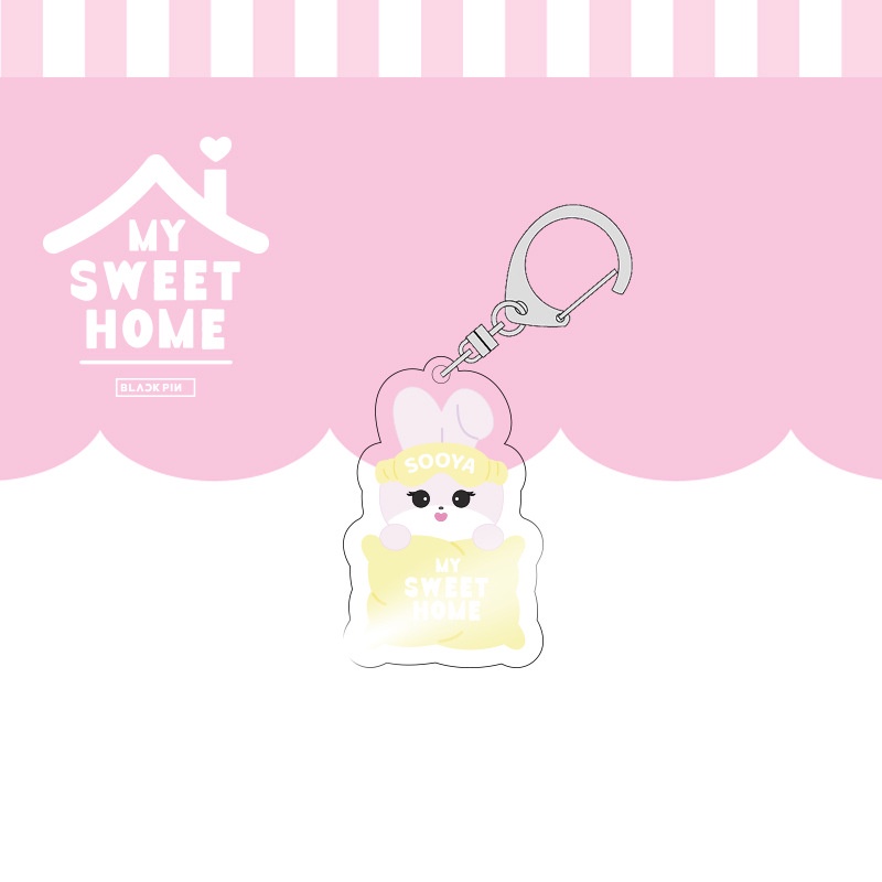 Mặt dây chuyền màu hồng của Black Pink móc khóa acrylic trong suốt tùy chỉnh độ nét cao hai mặt