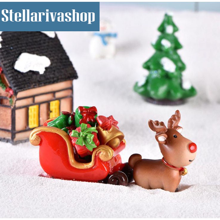 Tiểu Cảnh - Ông Già Noel, Tuần lộc trang trí Giáng Sinh, Noel terrarium/ mô hình trang trí