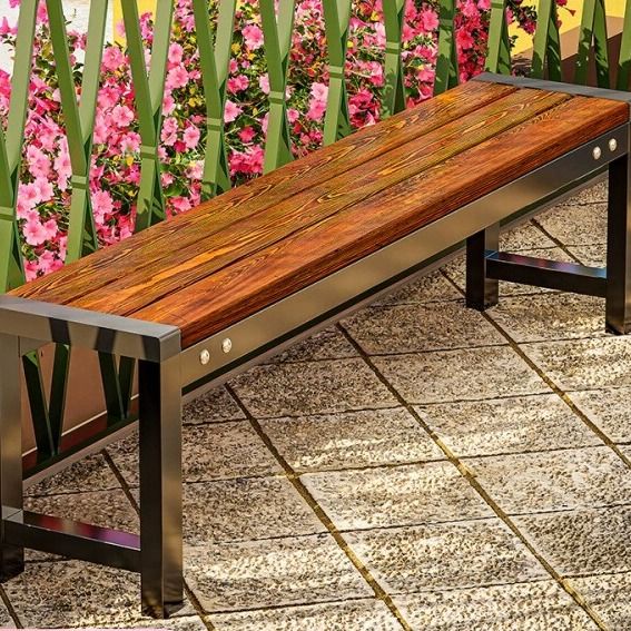 Ghế dài gỗ sát trùng ghế công viên Ghế Dài Ngoài Trời ghế quán Bar Gỗ gắn tường chắc chắn thoải mái 