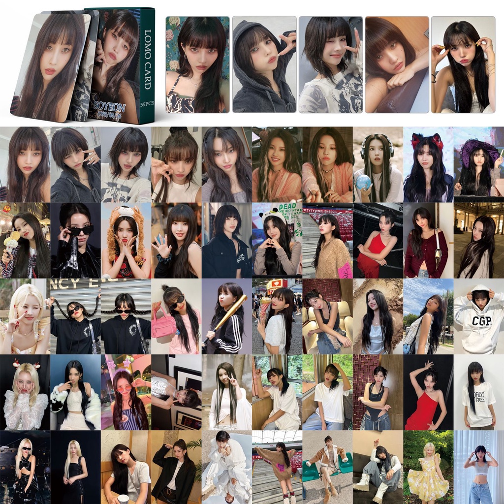I-DLE Album Heat I Want That Soyeon Photocard Lomo Card Postcard 55pcs/box