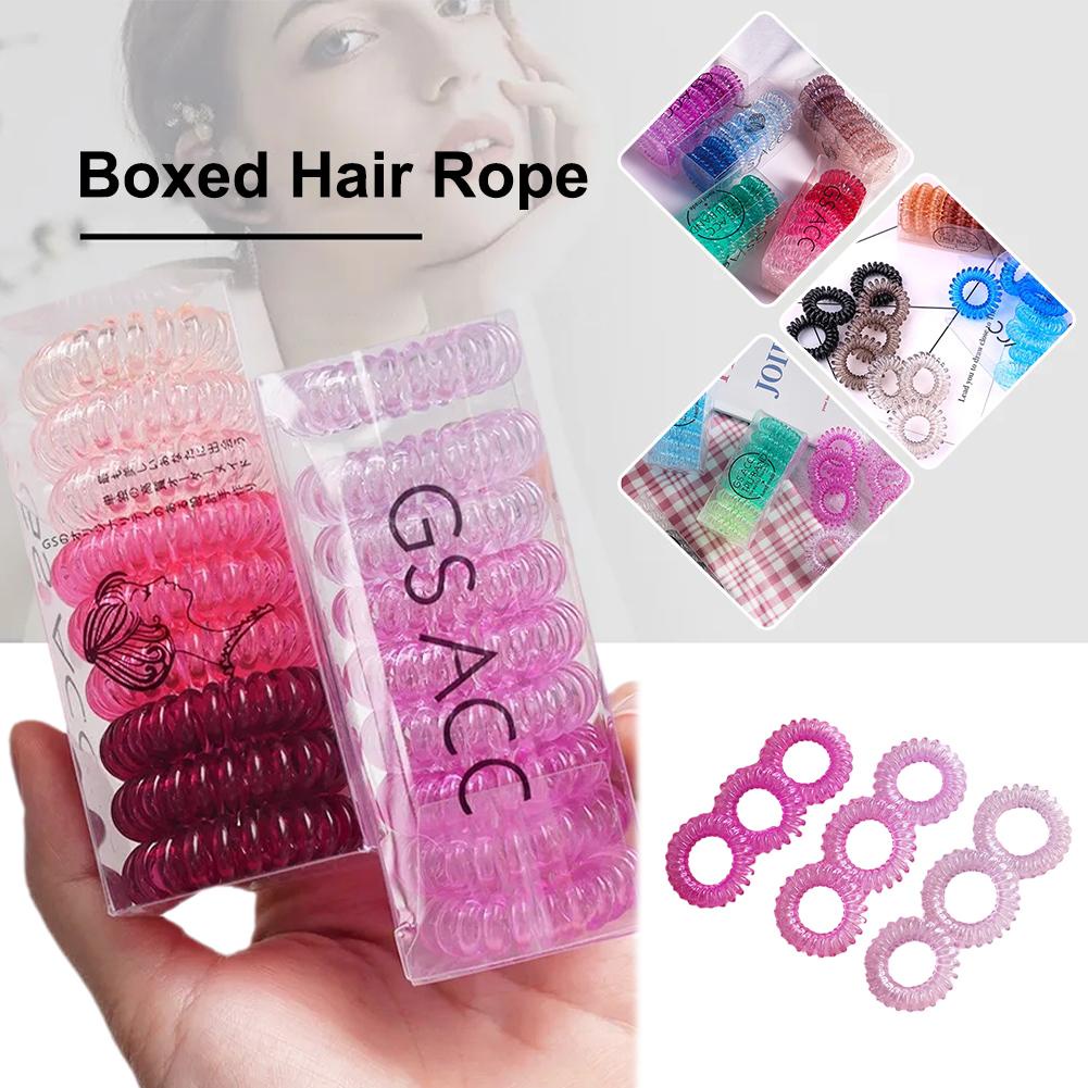 Dây Buộc Tóc Co Giãn Trong Suốt Màu gradient Phong Cách Hàn Quốc Cho Nữ q2f7