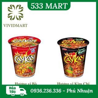 Mì ly CayKay hương vị bò/ vị kim chi 66g