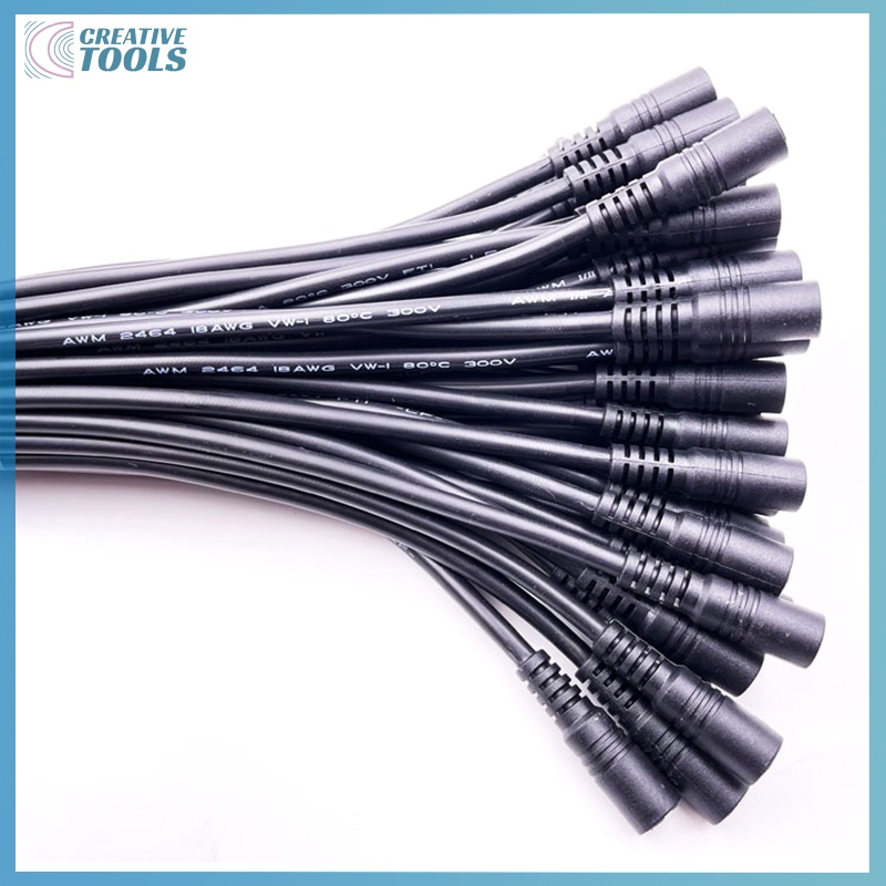 Bộ 10 Đầu Nối Dây Điện 5.5 X 2.1 dc male Hoặc female Cho Đèn led 3528 5050 Mới