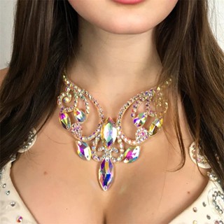 Vòng cổ Xương Cá Đính Kim Cương Lấp Lánh Phong Cách bohemian feng