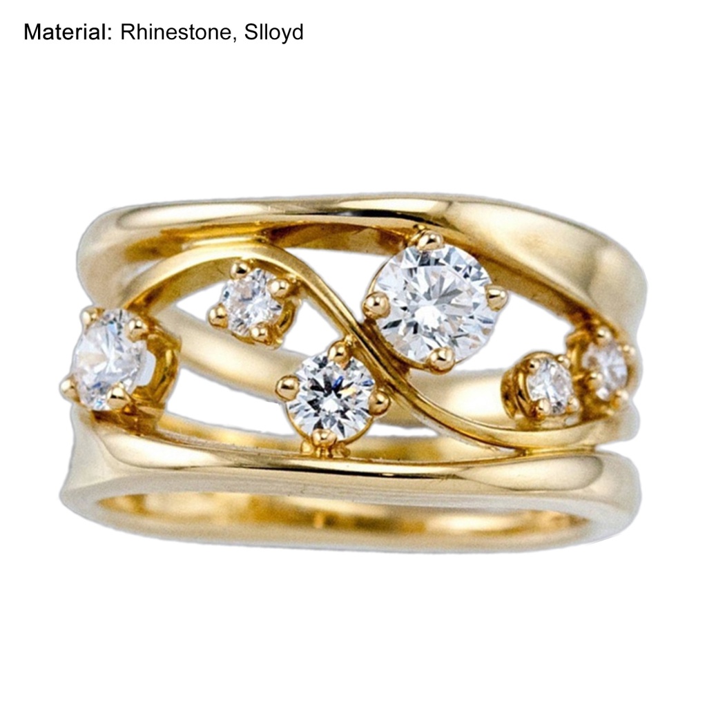 Xia| Nhẫn Bắt Mắt Bằng Hợp Kim Tinh Tế Thời Trang Cho Nữ