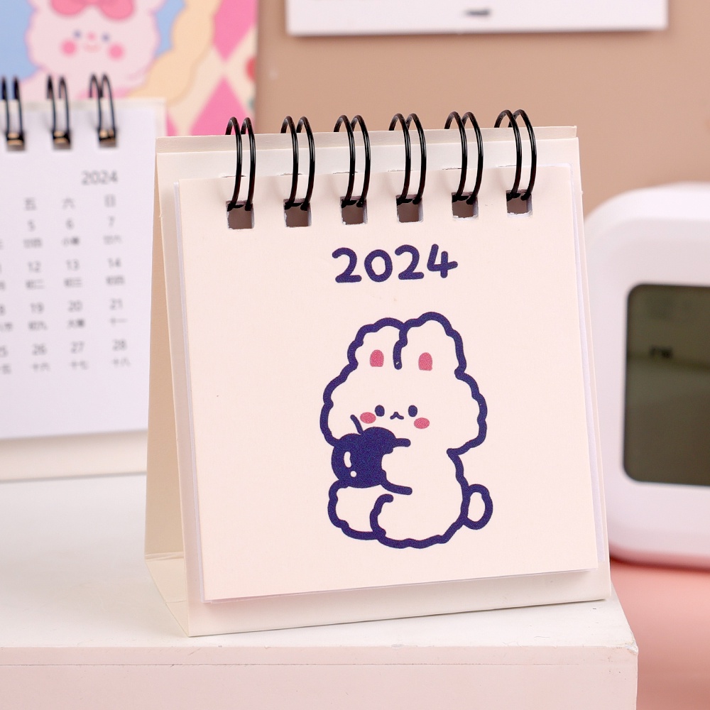 Lịch Để Bàn 2024 mini Thiết Kế Đơn Giản Sáng Tạo Dễ Thương note