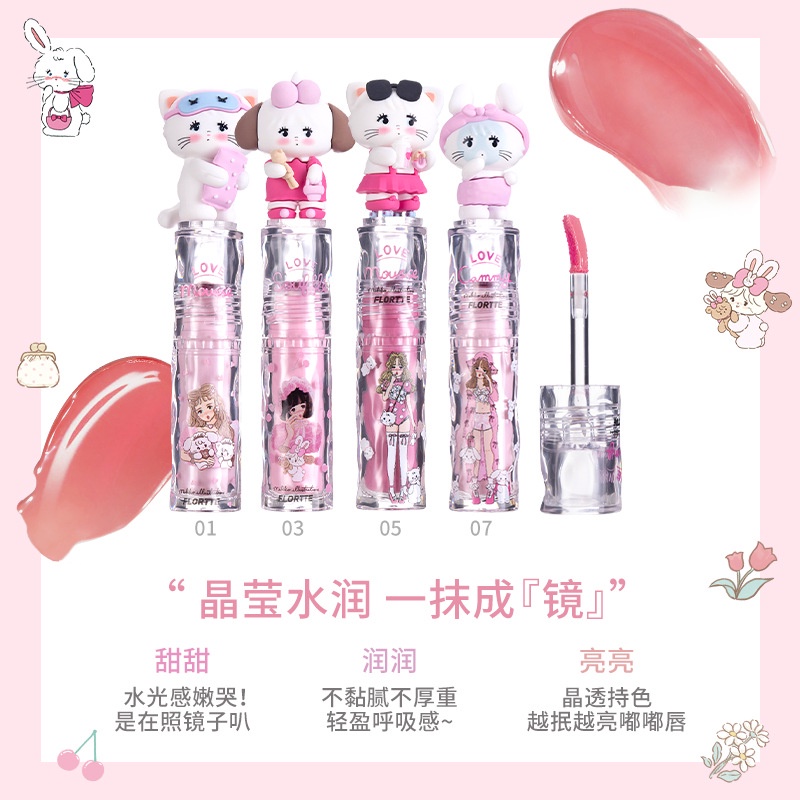 Son Bóng Dưỡng Ẩm Môi flortte X mikko Luwhicey