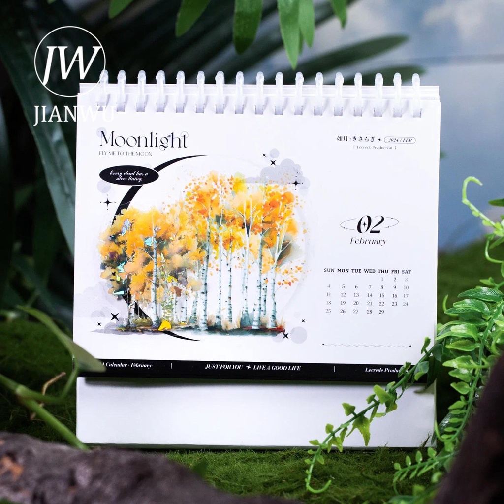 Jianwu Set 10 Tấm Nhãn Dán Hình Cây Cối Lá Lắc Hạt Vỏ Sò Nhẹ Nhàng Sáng Tạo diy