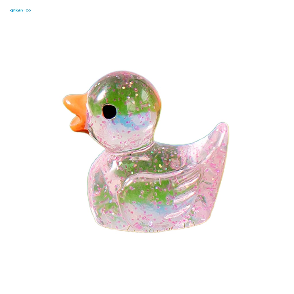 Qnkan Vịt Nhựa resin Lấp Lánh Trang Trí Bàn Làm Việc / Nhà Búp Bê