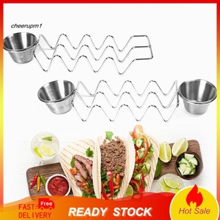 Cheraco Khay Đựng Bánh taco Bằng Thép Không Gỉ Độ Bóng Cao Tiện Dụng