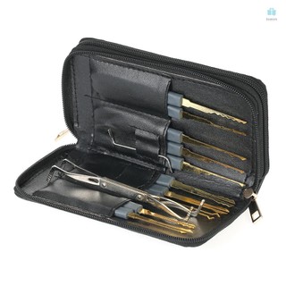 24pcs Lock Picking Tools Set – Practice Lockset Kit with Leather Case for Beginners