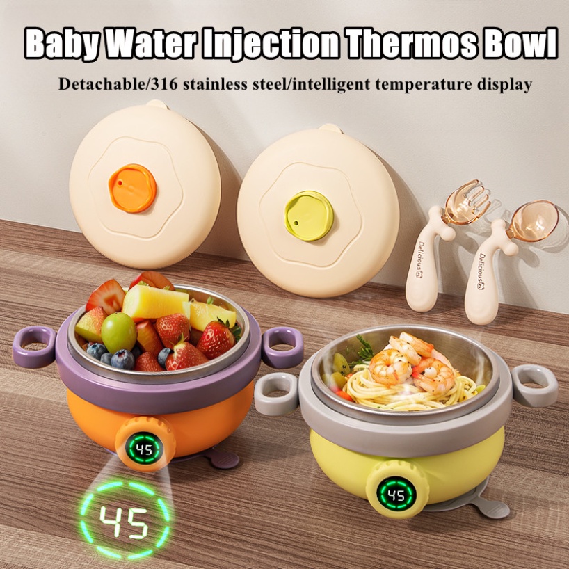 Bát Ăn Giữ Nhiệt Bằng Thép Không Gỉ 316 400ml Có Màn Hình Hiển Thị Nhiệt Độ