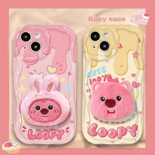 ốp lưng Vivo Y02 Y02S Y75 5G Y55 T1 Y16 Y15S Y15A 2021 Y01 Y91 Y93 Y95 Y91i Y91C Y1S Y85 Y51 2020 Y51A Y31 Y19 Y53S 4G V15 V21E 4G V9 Youth S1 Pro BFF Cute Furry Loopy Cartoon Fine Hole Shockproof Soft Phone Case 1NY 68