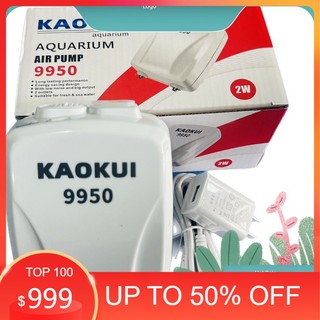 Máy sủi oxy tích điện Kaokui 9950 9970 AC DC Air Pump sủi ắc quy 2 vòi bể cá tép thủy sinh 