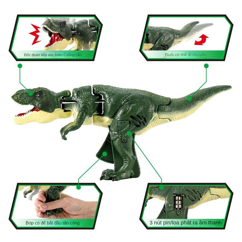 Khủng Long tyrannosaurus rex Đồ Chơi Phát Ra Âm Thanh Vui Nhộn Cho Bé