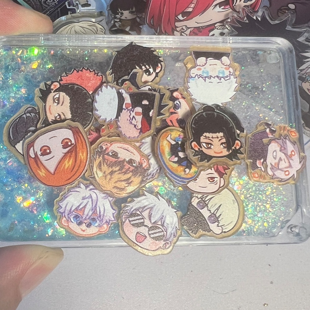 Set Charm Jujutsu Kaisen Gojo Satoru Geto Suguru 1.8cm tặng kèm ốp lưng điện thoại iPhone phụ kiện trang trí dễ thương