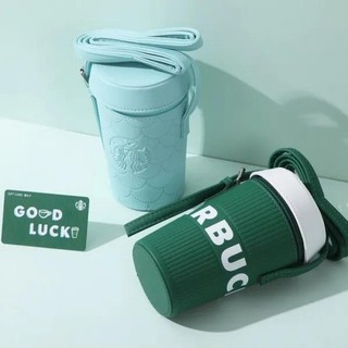 Túi Đeo Chéo starbucks Màu Xanh Lá Nhạt Trọng Lượng Nhẹ Phong Cách Hàn Quốc