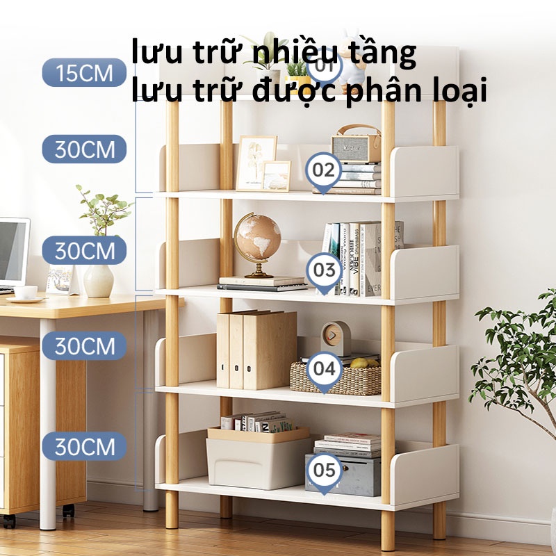 Kệ Sách Kệ Góc Tường Gỗ 6 5 4 3 2 Tầng Đa năng không gian lưu trữ lớn