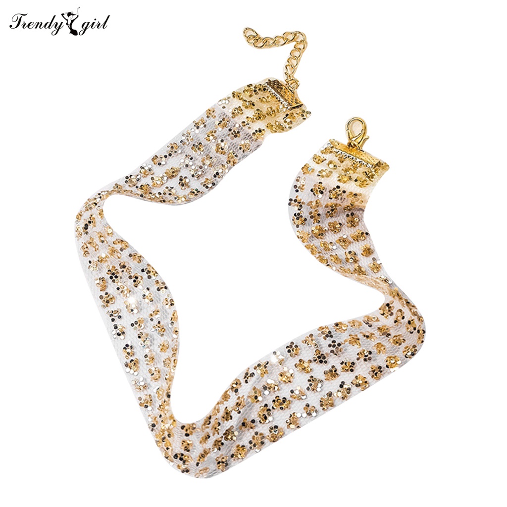 Vòng Cổ sequin Phong Cách Âu Mỹ Quyến Rũ Cho Nữ