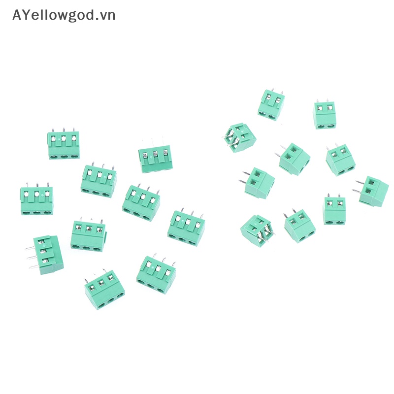 Set 10 Đầu Nối Dây Điện kf128 2pin 3pin 2.54mm 3.81mm 5.08mm Chuyên Dụng