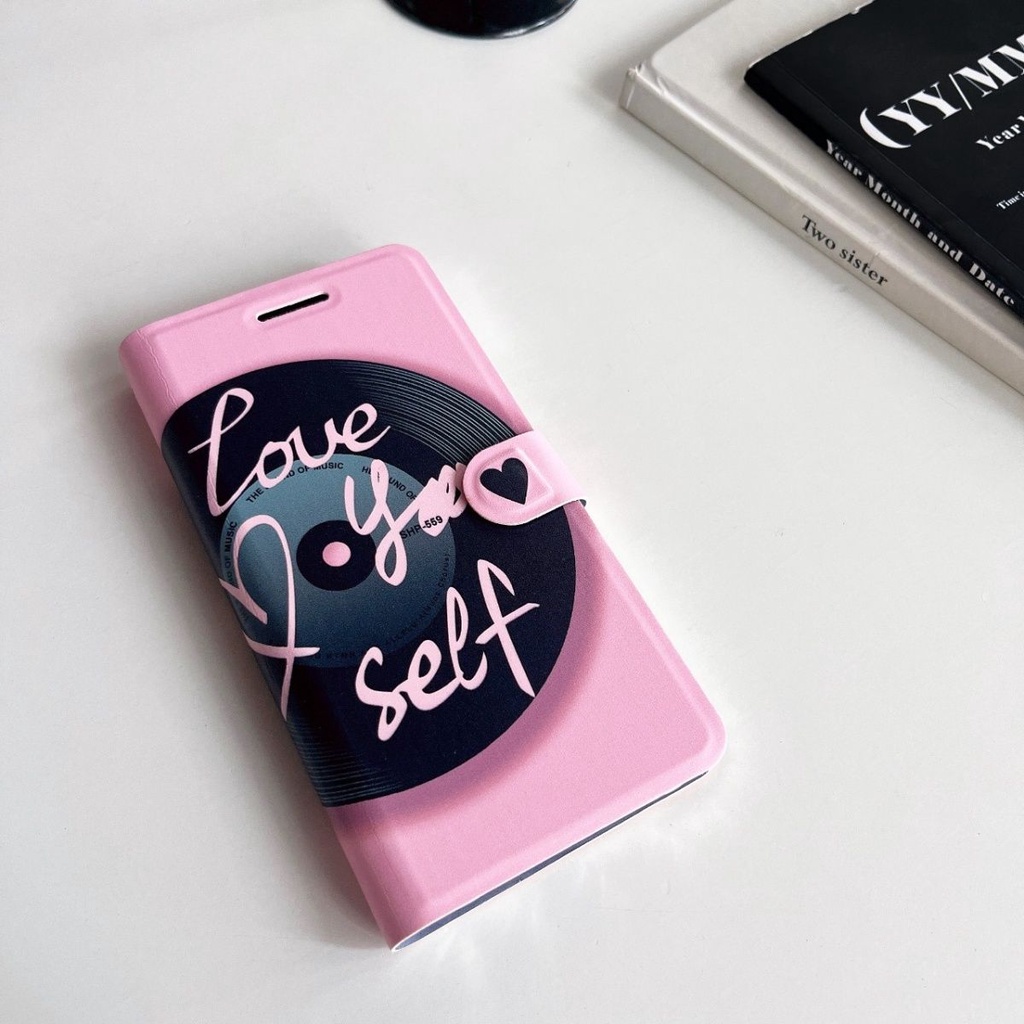 Bao Da Điện Thoại Nắp Lật Kiêm Giá Đỡ Có Ngăn Đựng Thẻ Hình Đĩa cd Iphone 15 1413promax xr / xsmax / 87plus