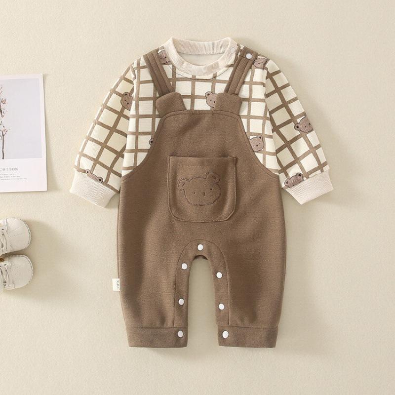 Bộ body dài tay bodysuit áo liền quần bộ đồ liền thân Babyshop88 cho bé trai bé gái M15.11.23-3