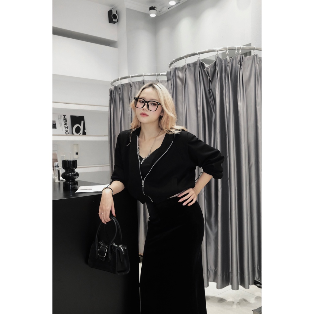 Aran coat A3677 Áo khoác có mũ dáng lửng chất nỉ