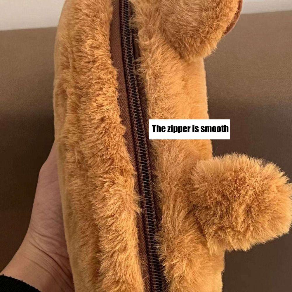 Lanfy Túi Đựng Bút Hình Búp Bê capybara Nhồi Bông Mềm Mại