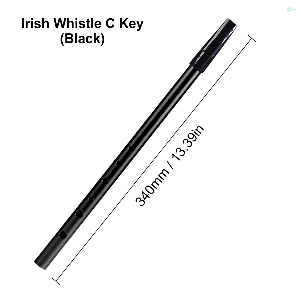 Professional C Key 6-Hole Irish Whistle Flute for Student Beginners - Wind Musical Instrument
