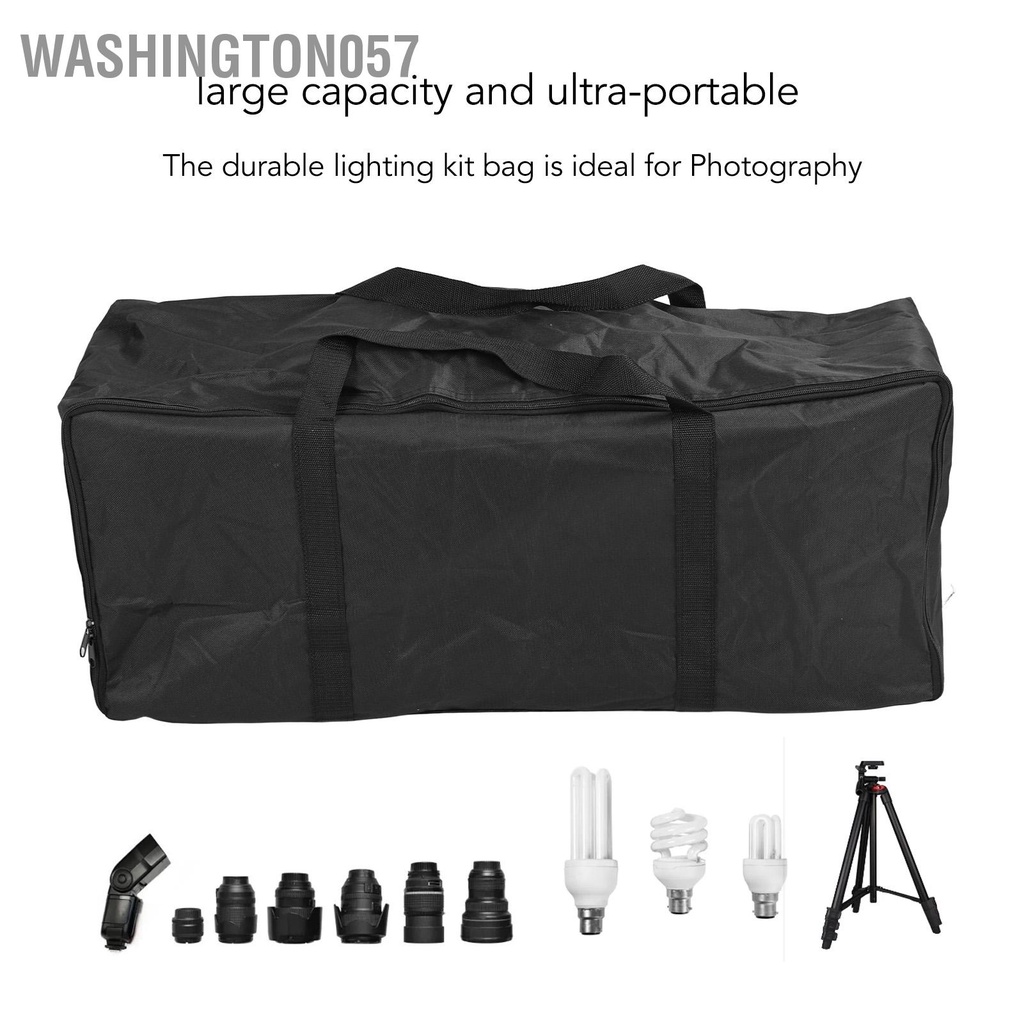 Washington057 Thiết bị Studio ảnh Túi đựng lớn có tay cầm Dây kéo kép cho giá đỡ ba chân Bộ đèn chiếu sáng chụp