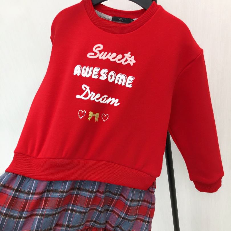 Đầm đỏ caro hàng ME&CITY KIDS cho bé