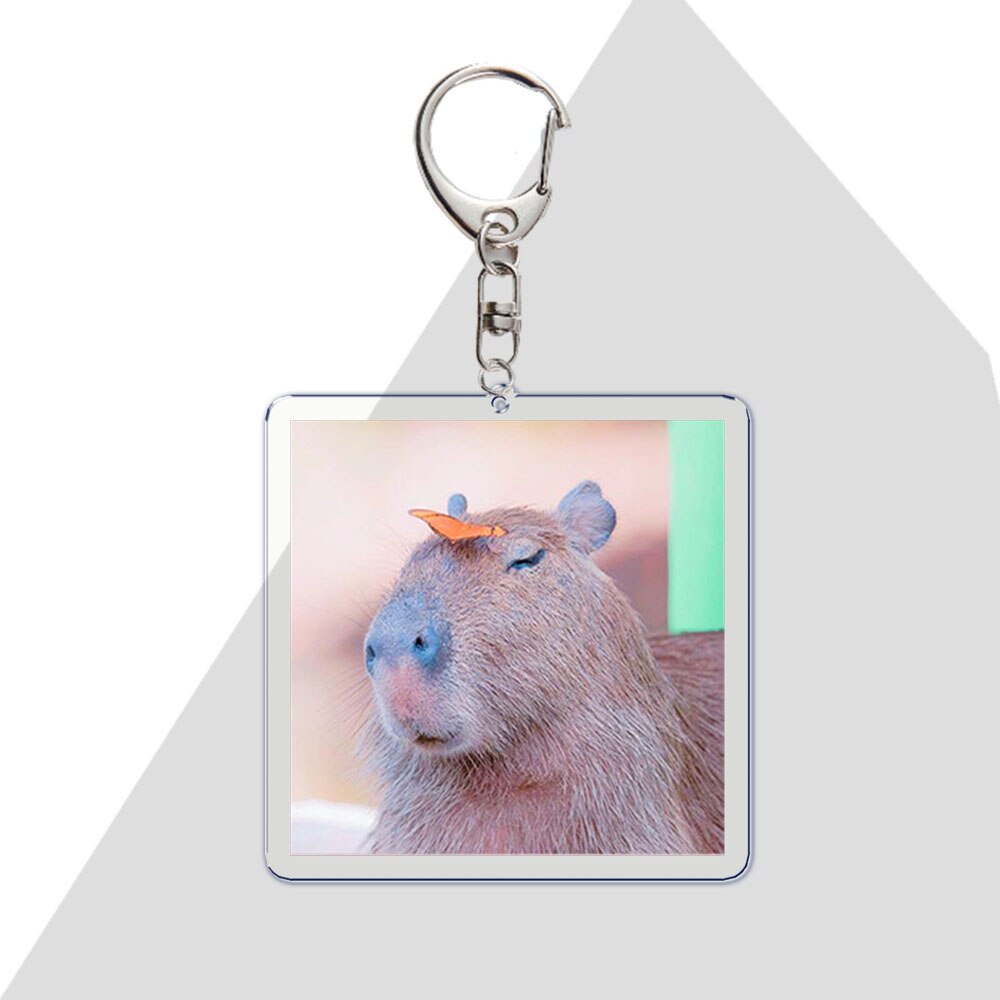 Móc khóa Cute Cartoon Animal Capybara Acrylic Hoạt Hình Động Vật Dễ Thương