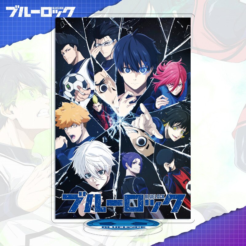 Mô hình Standee Football Anime Blue Lock Kira Ryosuke Isagi Yoichi Bachira Meguru Chigiri Hyoma để bàn tượng trong suốt