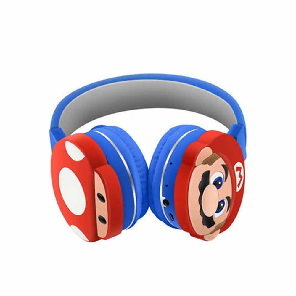 Mario head mounted wireless Bluetooth earphones in ear children's earphones