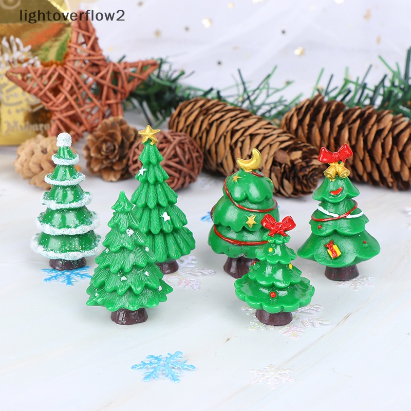 Mô Hình Cây Thông Giáng Sinh Mini Bằng Nhựa resin Trang Trí Tiểu Cảnh