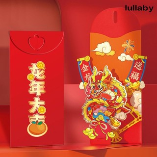 Bao lì xì tết 2024/ mới set 6 bao lì xì đỏ hình rồng 3d cny 2024 angpao 2024