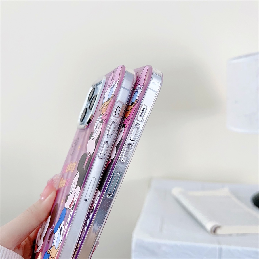 Ốp Điện Thoại Hình Chuột mickey minnie Vịt donald Cho iphone 15 pro max 14 pro max 13 pro max 12 pro max 11