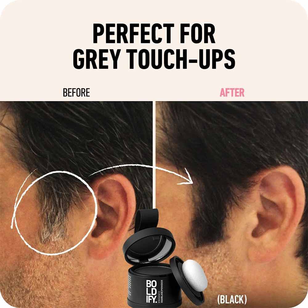 BOLDIFY Hairline Powder Instantly Conceals Hair Loss, Root Touch Up Hair Powder, Hair Toppers for Women & Men, Hair Fibe