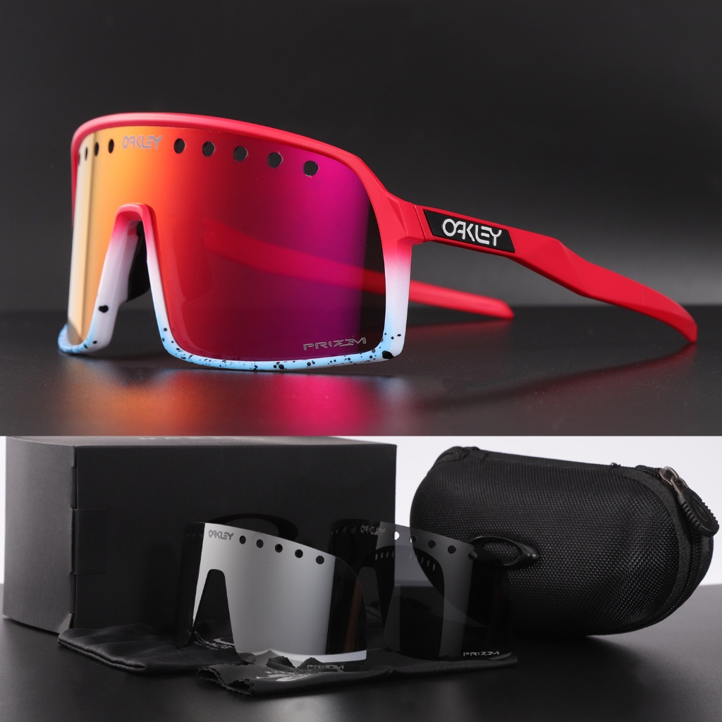 Kính Mát Phân Cực Đi Xe Đạp / Câu Cá / Chạy Bộ Kèm 3 Kính Bảo Vệ Mắt