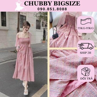 Sale đầm dây babydoll kèm áo khoác bigsize 55-100kg