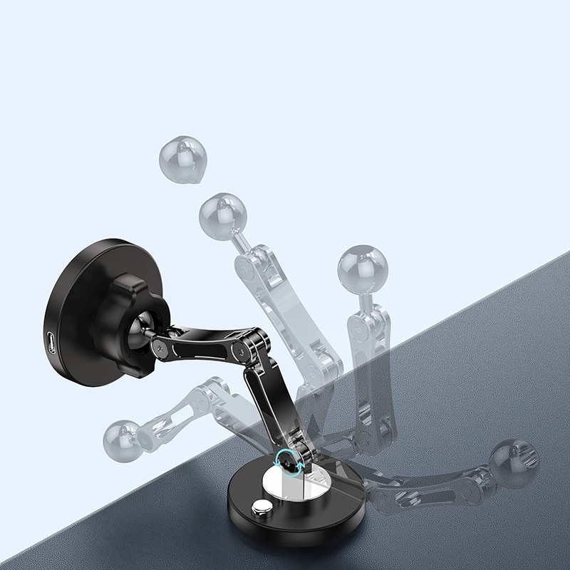 Giá Đỡ Điện Thoại Hít Nam Châm Xoay 360 Độ Bằng Kim Loại Cho Xe Hơi