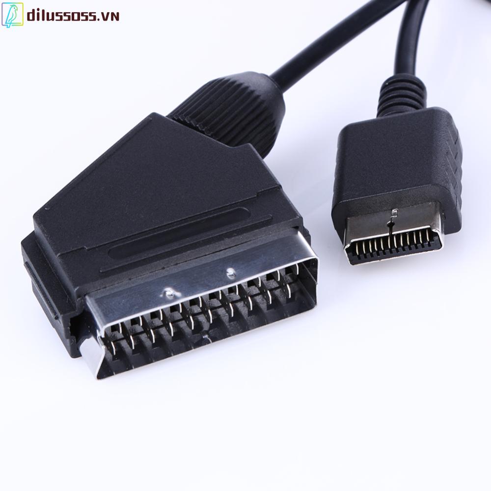 Dây Cáp 1.8m rgb scart tv av Cho ps1 ps2 ps3