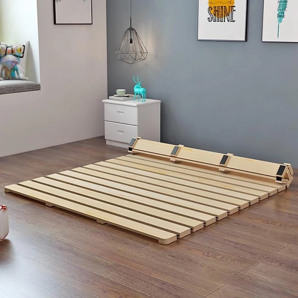 (Freeship-Hà Nội) Giường cuộn Nhật Bản, giường cuộn thông minh, Giường pallet cuộn Green Decor