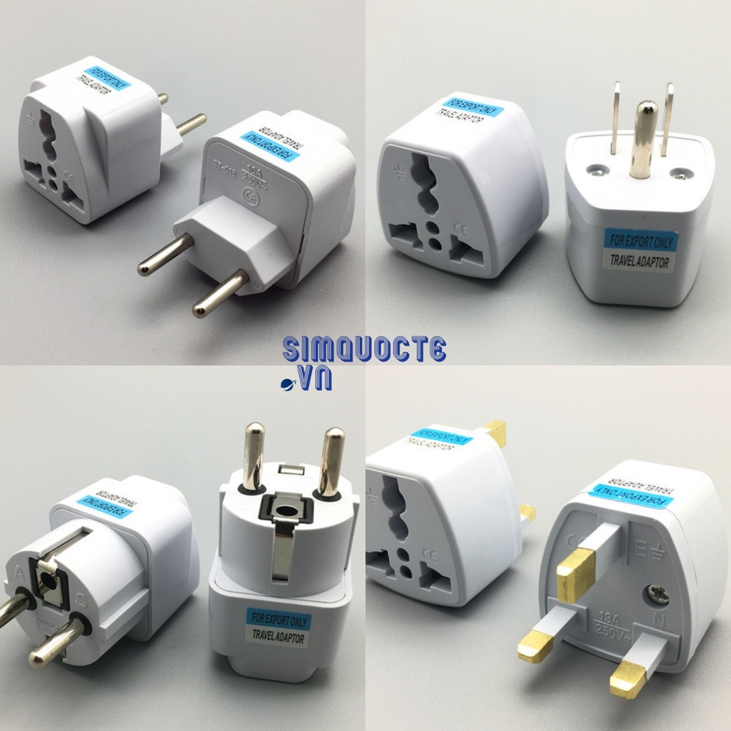 Ổ Cắm Điện Du Lịch Đa Năng ABS Chịu Nhiệt Tốt Ổ Cắm Chuyển Đổi Chuẩn Tất Cả Các Nước Nhỏ Gọn Mang Theo Du Lịch